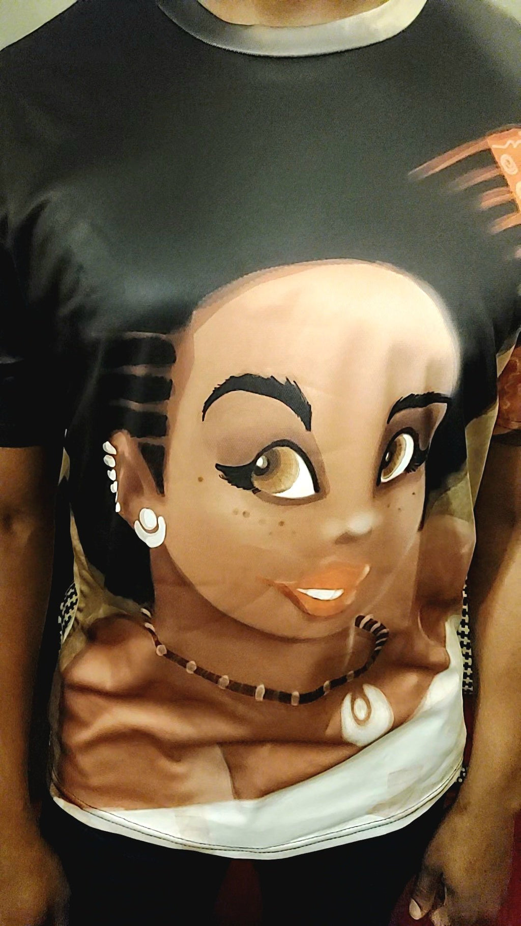 T-shirt Babette Motuka Kisanola 🪮, Unisexe, Manche Courte, Coupe Classique, Noir, S-XXL, Coupe Regular, Casual, Col Rond