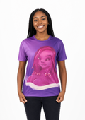 Natty 🪢 - T-shirt Babette Motuka AfroQueen, Unisexe, Manche Courte, Coupe Classique, Noir, S-XXL, Coupe Regular, Casual, Col Rond