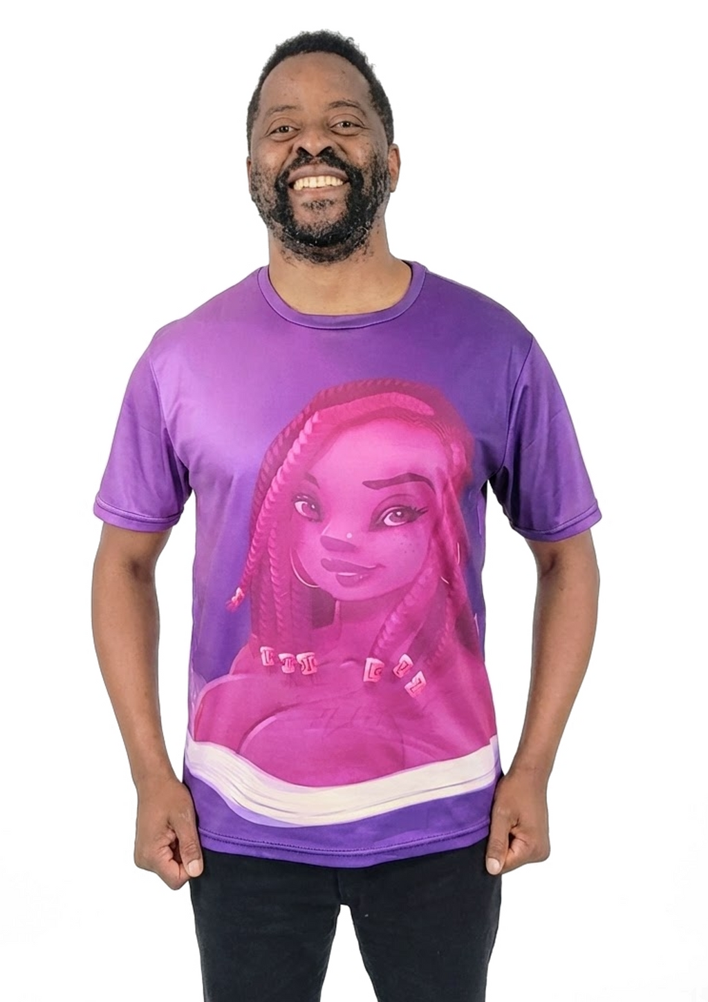 Natty 🪢 - T-shirt Babette Motuka AfroQueen, Unisexe, Manche Courte, Coupe Classique, Noir, S-XXL, Coupe Regular, Casual, Col Rond