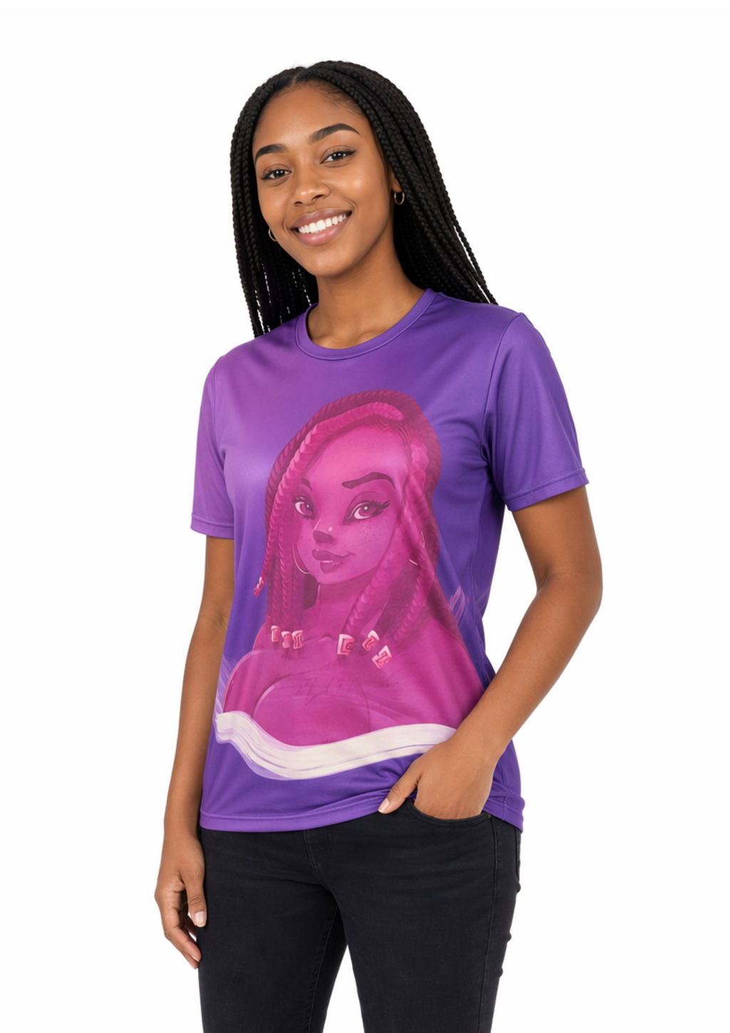 Natty 🪢 - T-shirt Babette Motuka AfroQueen, Unisexe, Manche Courte, Coupe Classique, Noir, S-XXL, Coupe Regular, Casual, Col Rond