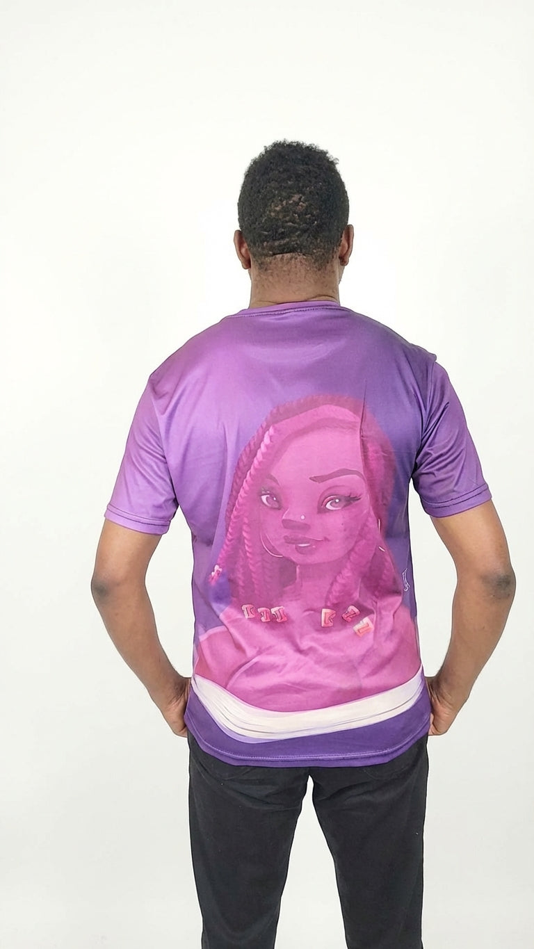 T-shirt Babette Motuka AfroQueen – Natty 🪢, Unisexe, Manche Courte, Coupe Classique, Noir, S-XXL, Coupe Regular, Casual, Col Rond