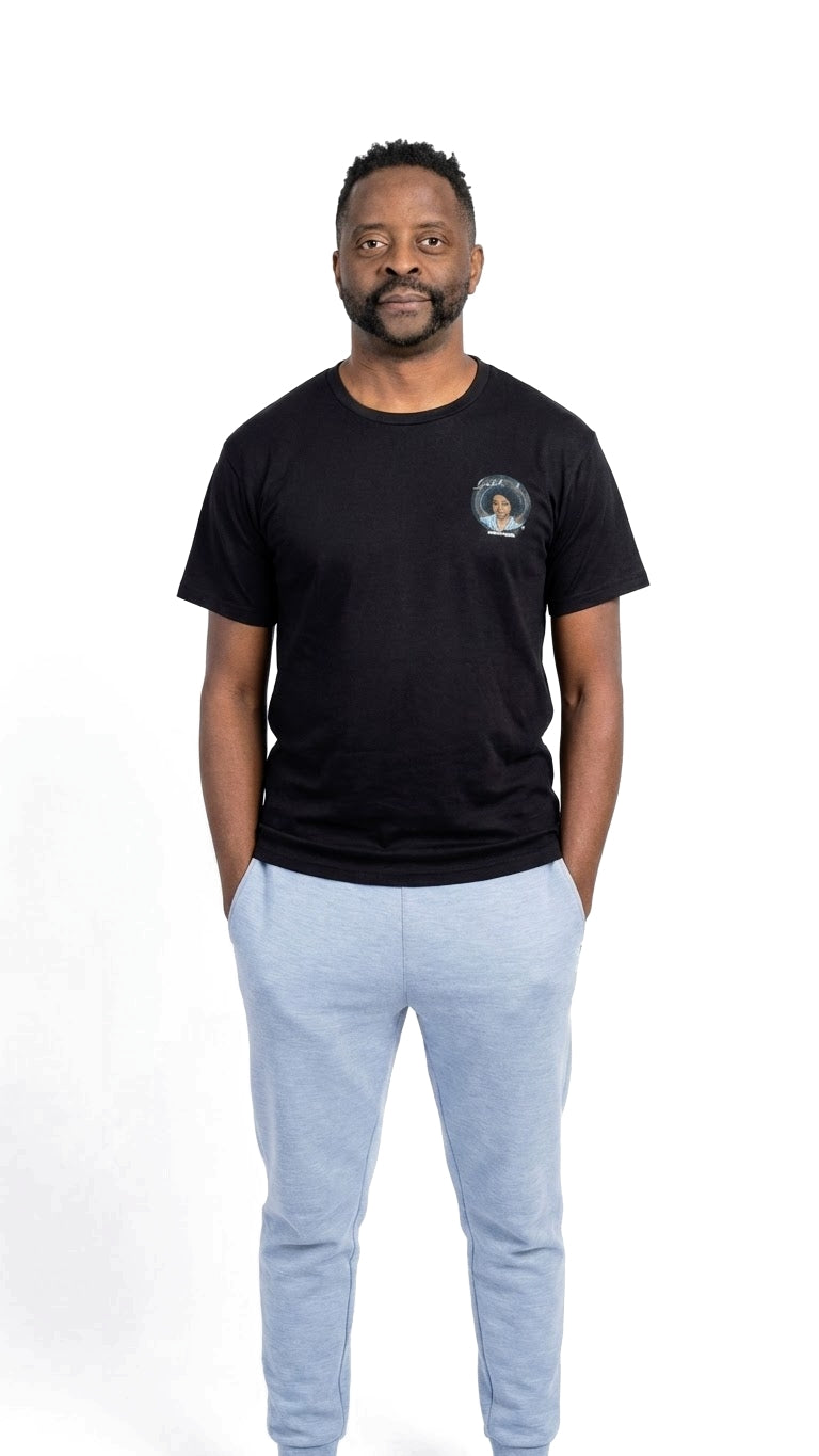 T-shirt Babette Motuka AfroQueen – Sobre Noir 🌟, Unisexe, Manche Courte, Coupe Classique, Noir, S-XXL, Coupe Regular, Casual, Col Rond