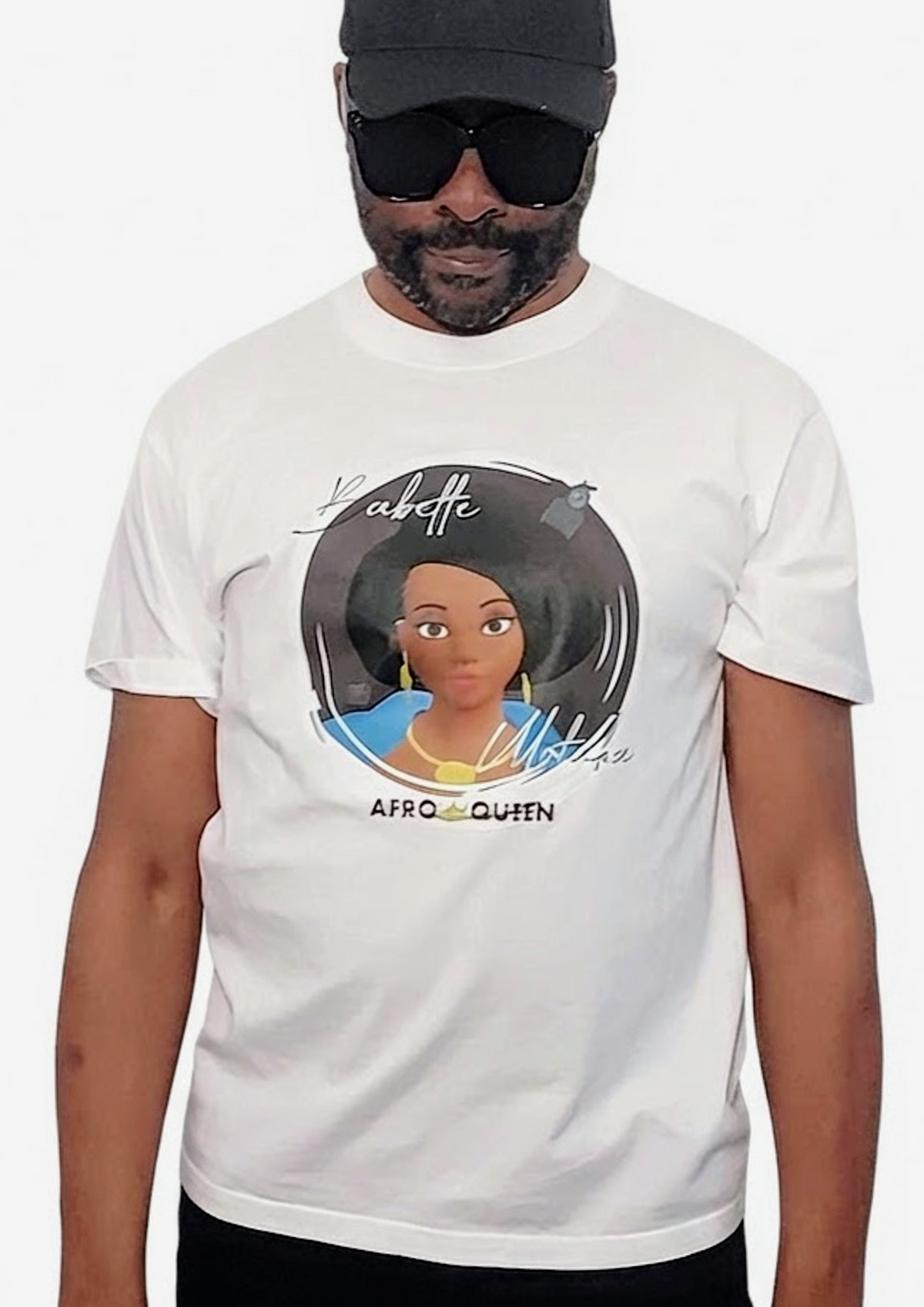 Blanc 👑 - T-shirt Babette Motuka AfroQueen couleur, Unisexe, Manche Courte, Coupe Classique, Noir, S-XXL, Coupe Regular, Casual, Col Rond
