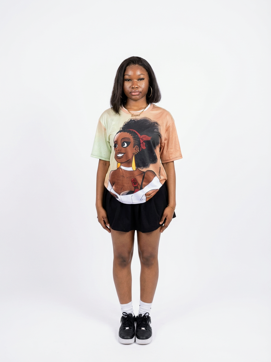 T-shirt Babette Motuka Chouchou 🦋, Unisexe, Manche Courte, Coupe Classique, Noir, S-XXL, Coupe Regular, Casual, Col Rond, 100% Polyester