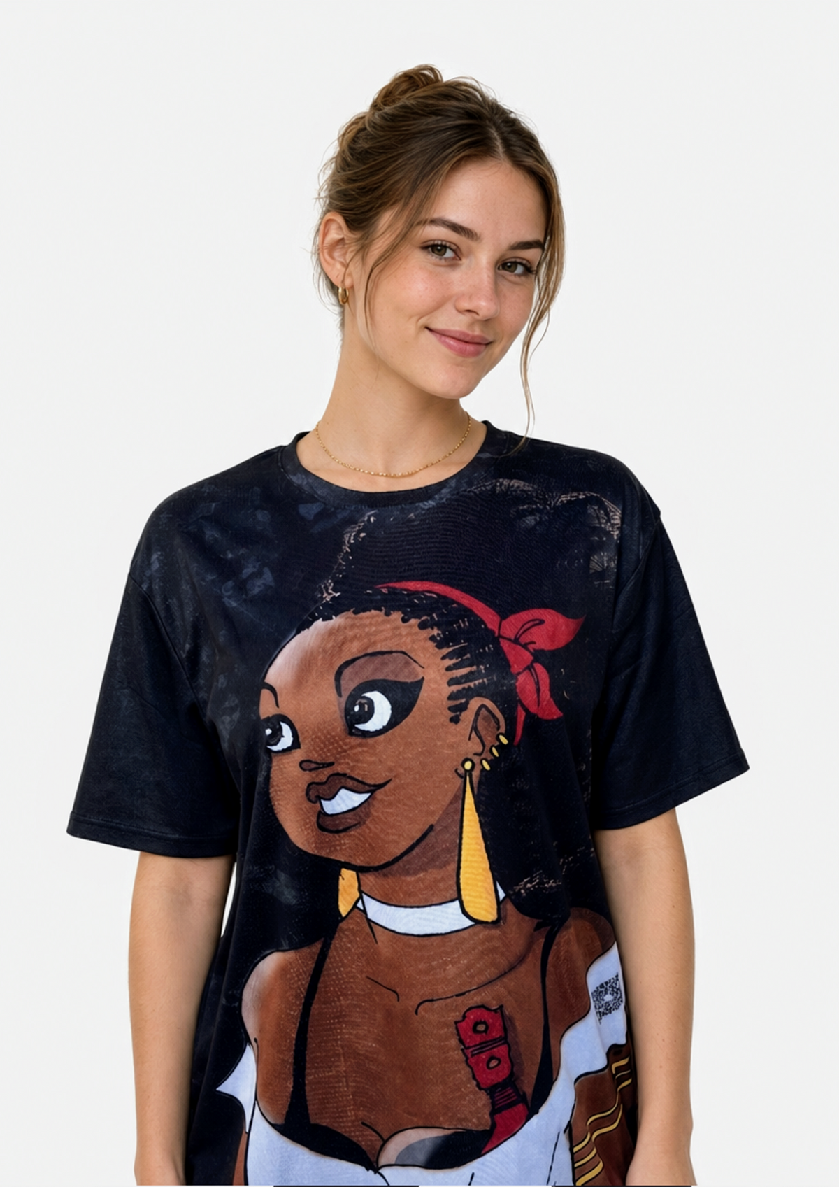 Chouchou noir 🦋 - T-shirt Babette Motuka, Unisexe, Manche Courte, Coupe Classique, Noir, S-XXL, Coupe Regular, Casual, Col Rond