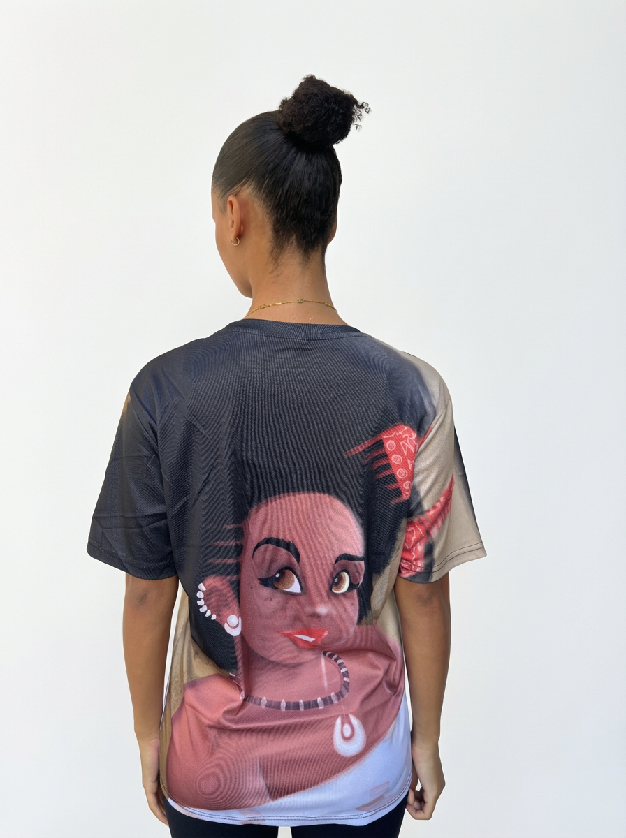 T-shirt Babette Motuka Kisanola 🪮, Unisexe, Manche Courte, Coupe Classique, Noir, S-XXL, Coupe Regular, Casual, Col Rond