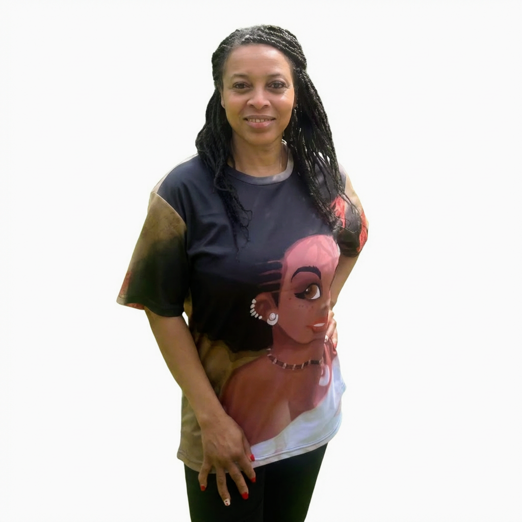 T-shirt Babette Motuka Kisanola 🪮, Unisexe, Manche Courte, Coupe Classique, Noir, S-XXL, Coupe Regular, Casual, Col Rond