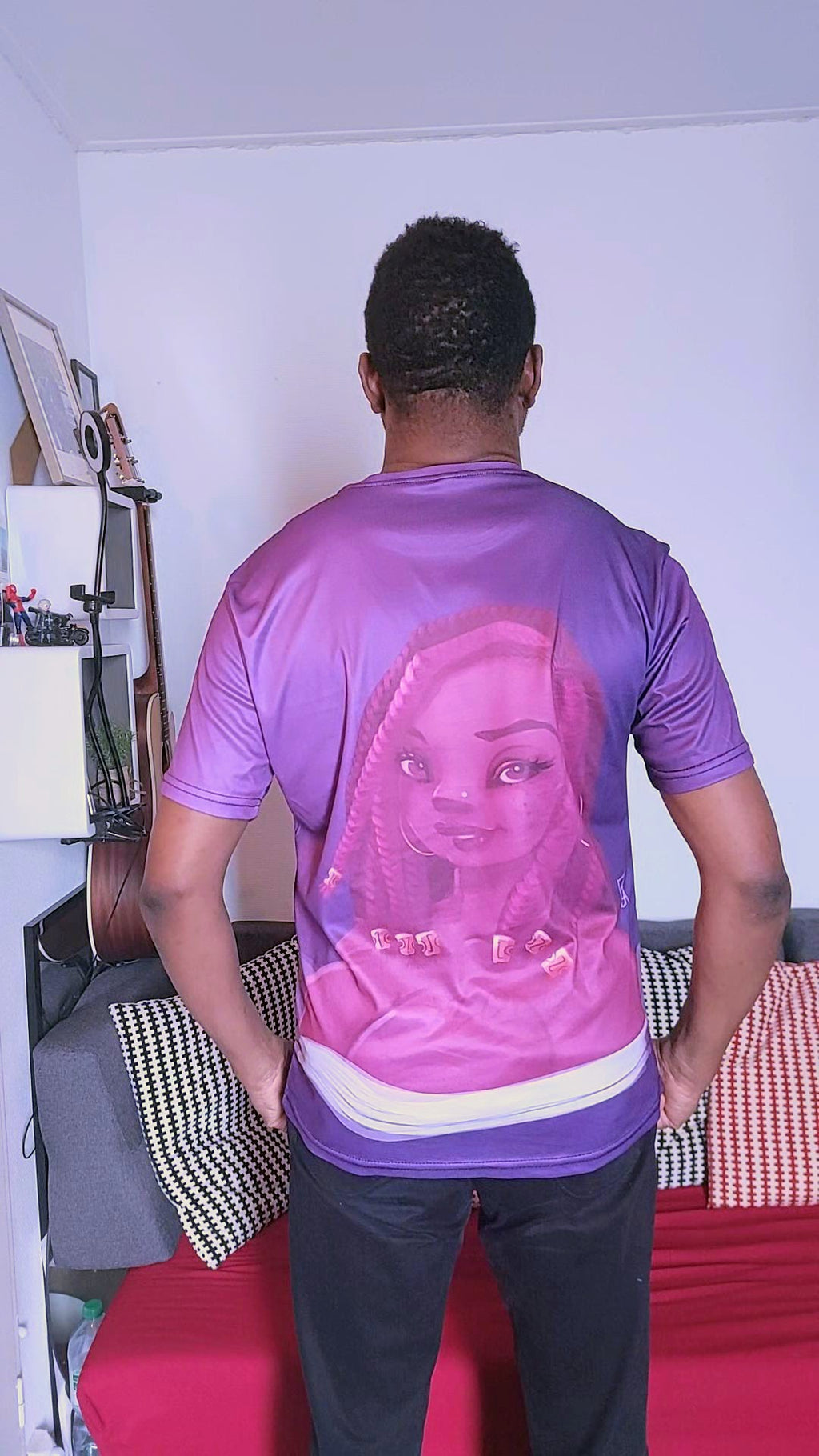 T-shirt Babette Motuka AfroQueen – Natty 🪢, Unisexe, Manche Courte, Coupe Classique, Noir, S-XXL, Coupe Regular, Casual, Col Rond