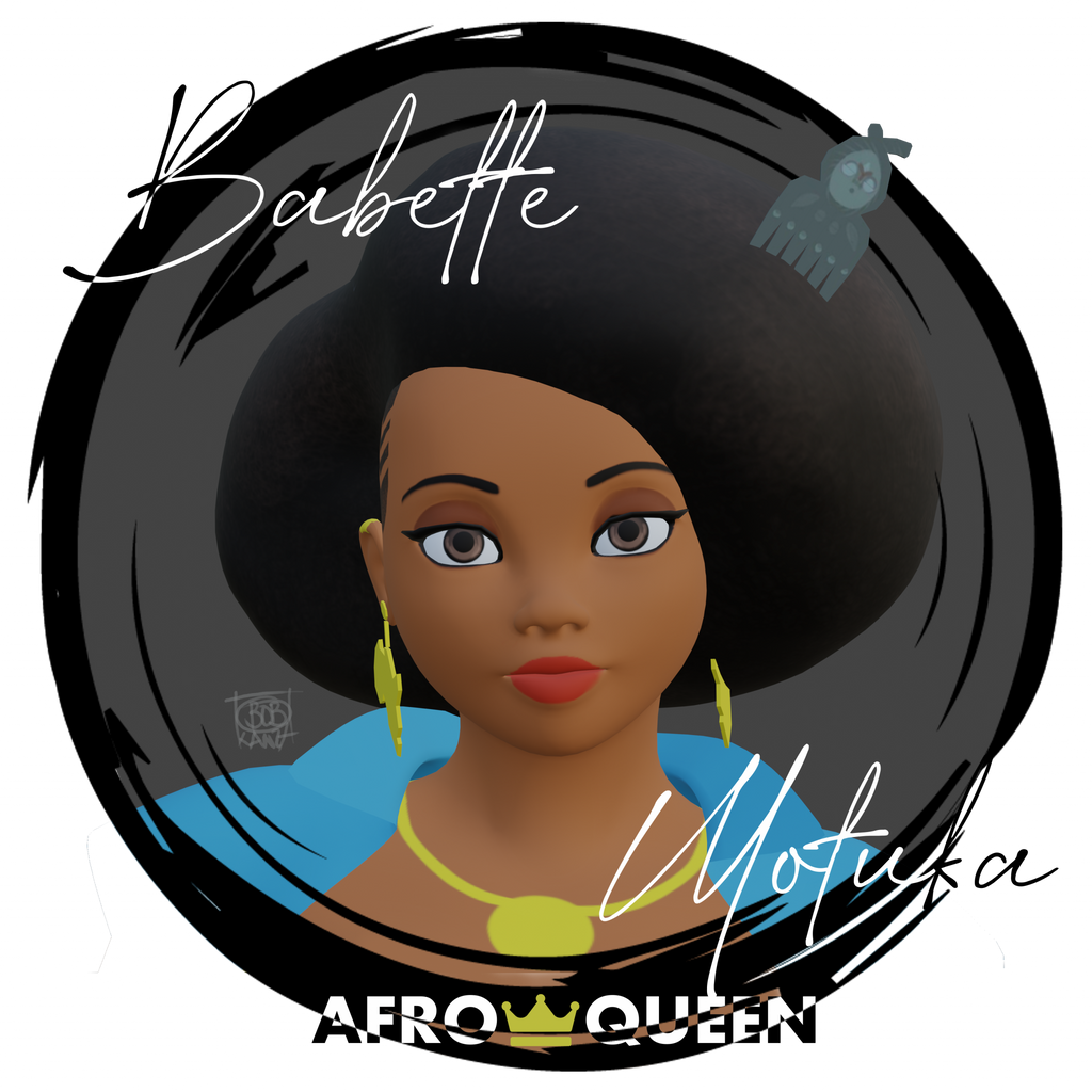 Sweat à Capuche Babette Motuka AfroQueen couleur Blanche👑, Mixte Homme Femme, Blanc, Tailles S/M/L/XL/XXL