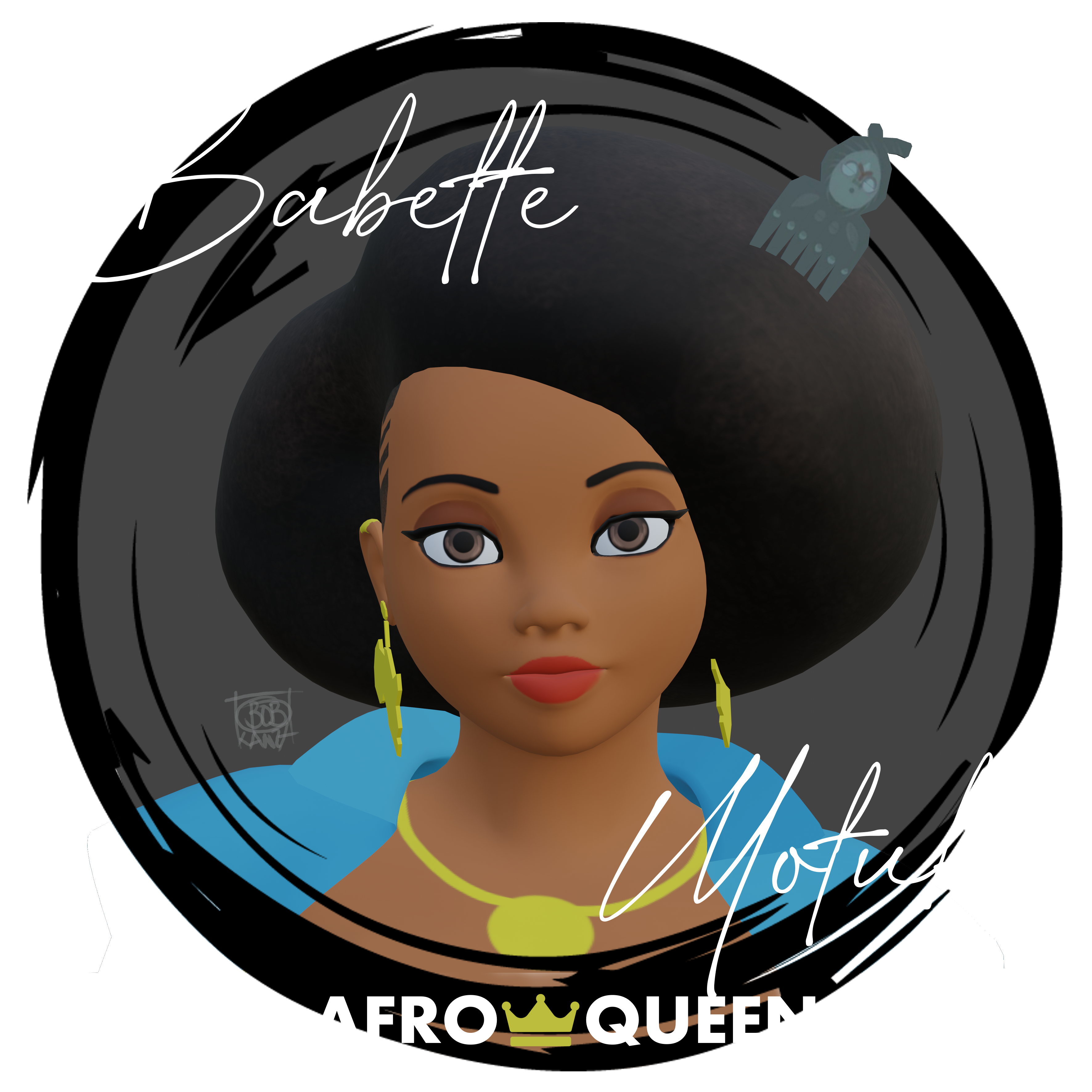 Sweat à Capuche Babette Motuka AfroQueen couleur Noir 👑, Mixte Homme Femme, Noir, Tailles S/M/L/XL/XXL